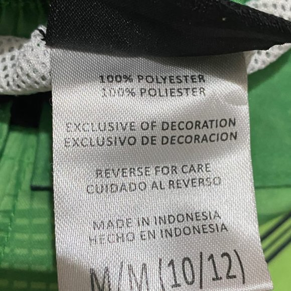 Laguna ❤️ Kid's Green 100% Polyester Drawstring Shorts Size Medium (PRE-LOVED) - Picture 7 of 7